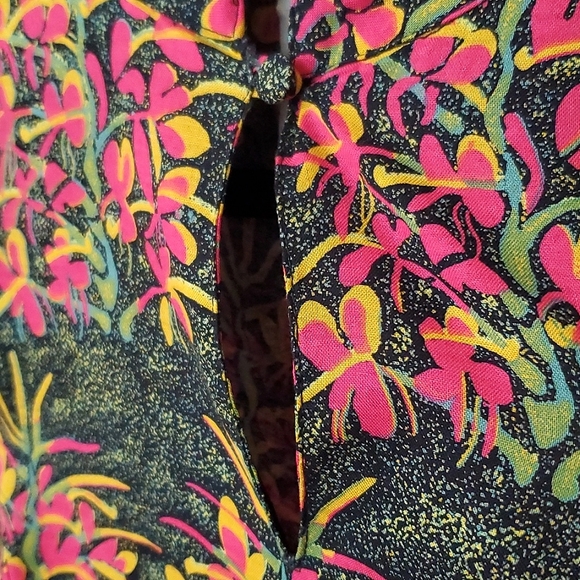 Avi Kahala Collection Hawaii Sleeveless Floral Rayon Dress Women's Size Medium - Picture 6 of 11